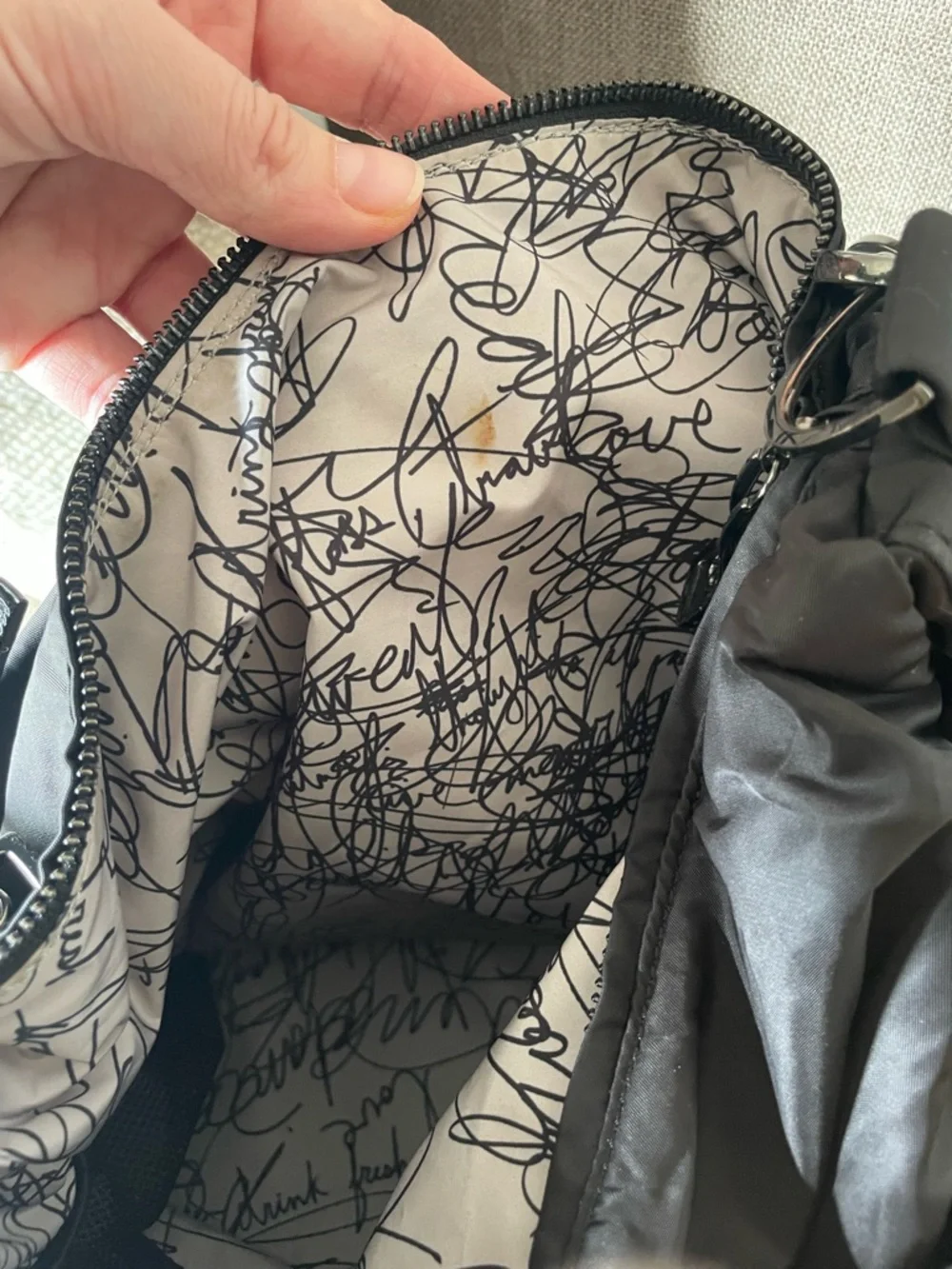 lululemon athletica Black Ruffled Nylon Shoulder Tote - Picture 16 of 16